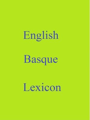 cover image of English Basque Lexicon